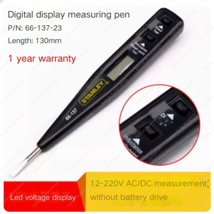 Digital display voltage tester 12-220V 66-137-23