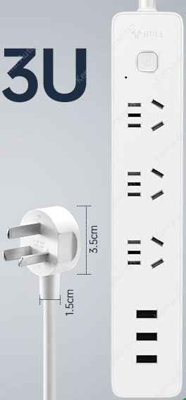 3USB+Triple Socket B403U-3m